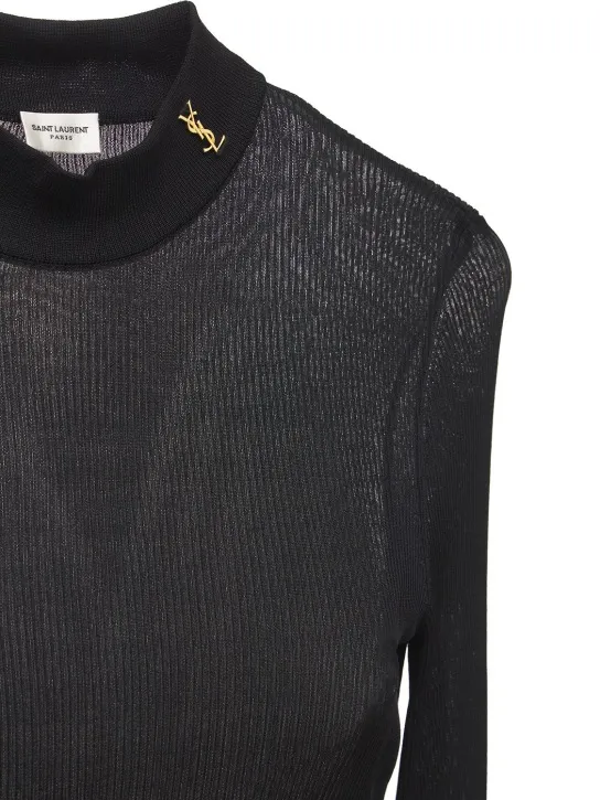 Saint Laurent   Silk knit top 
