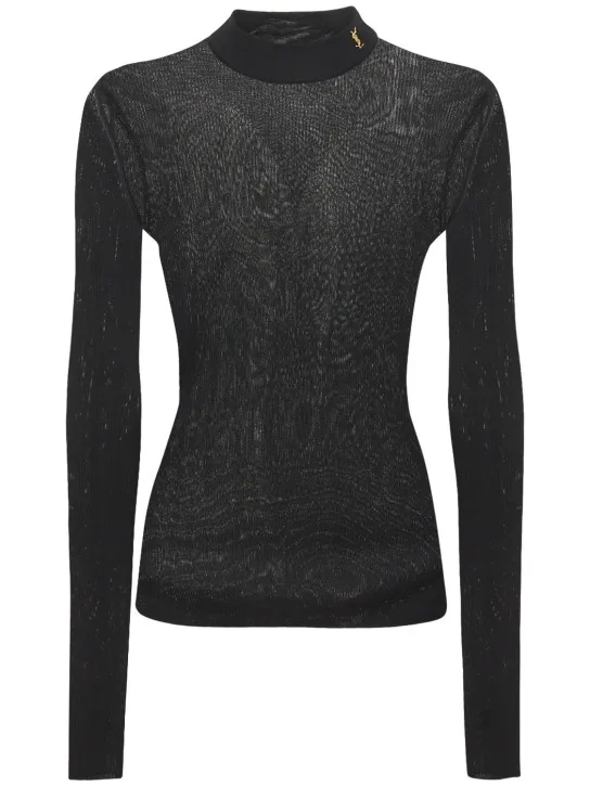 Saint Laurent   Silk knit top 