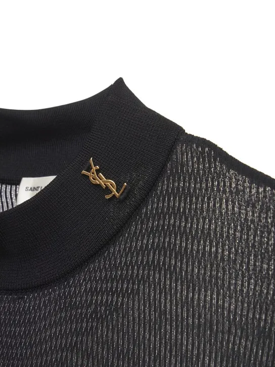 Saint Laurent   Silk knit top 