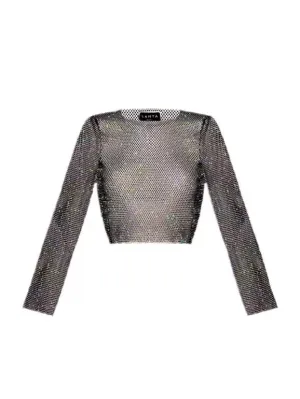 SANTA Crop Top - Black Diamond