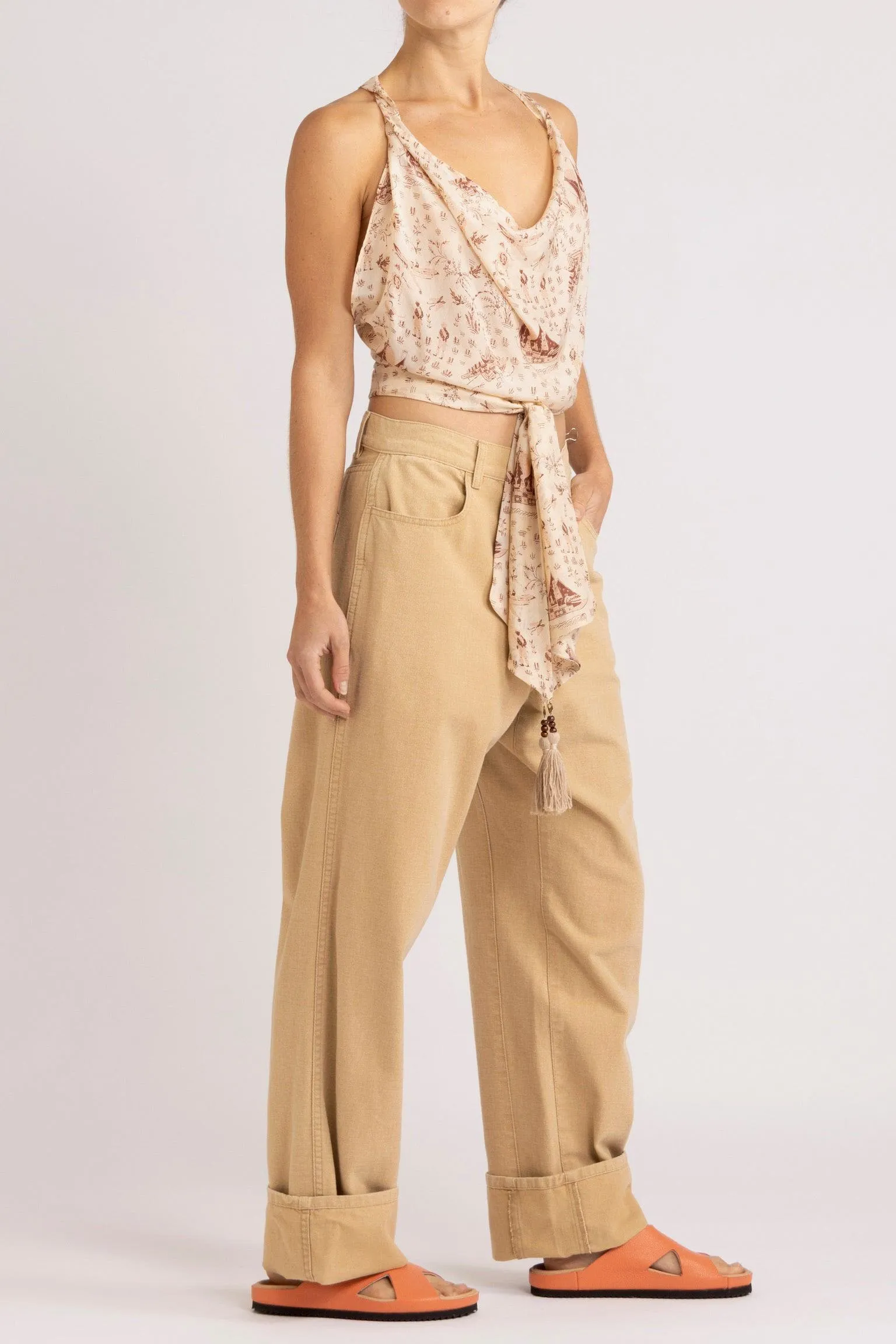 Sinclair Silk Habotai Tie Top