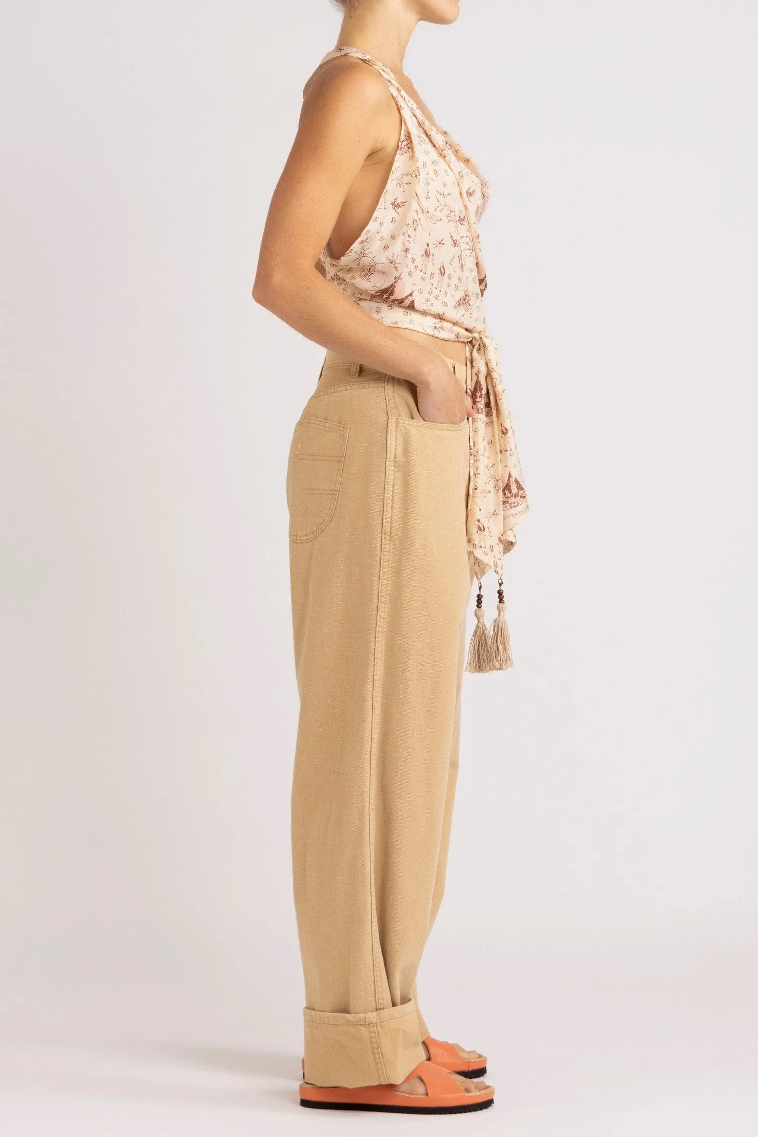 Sinclair Silk Habotai Tie Top