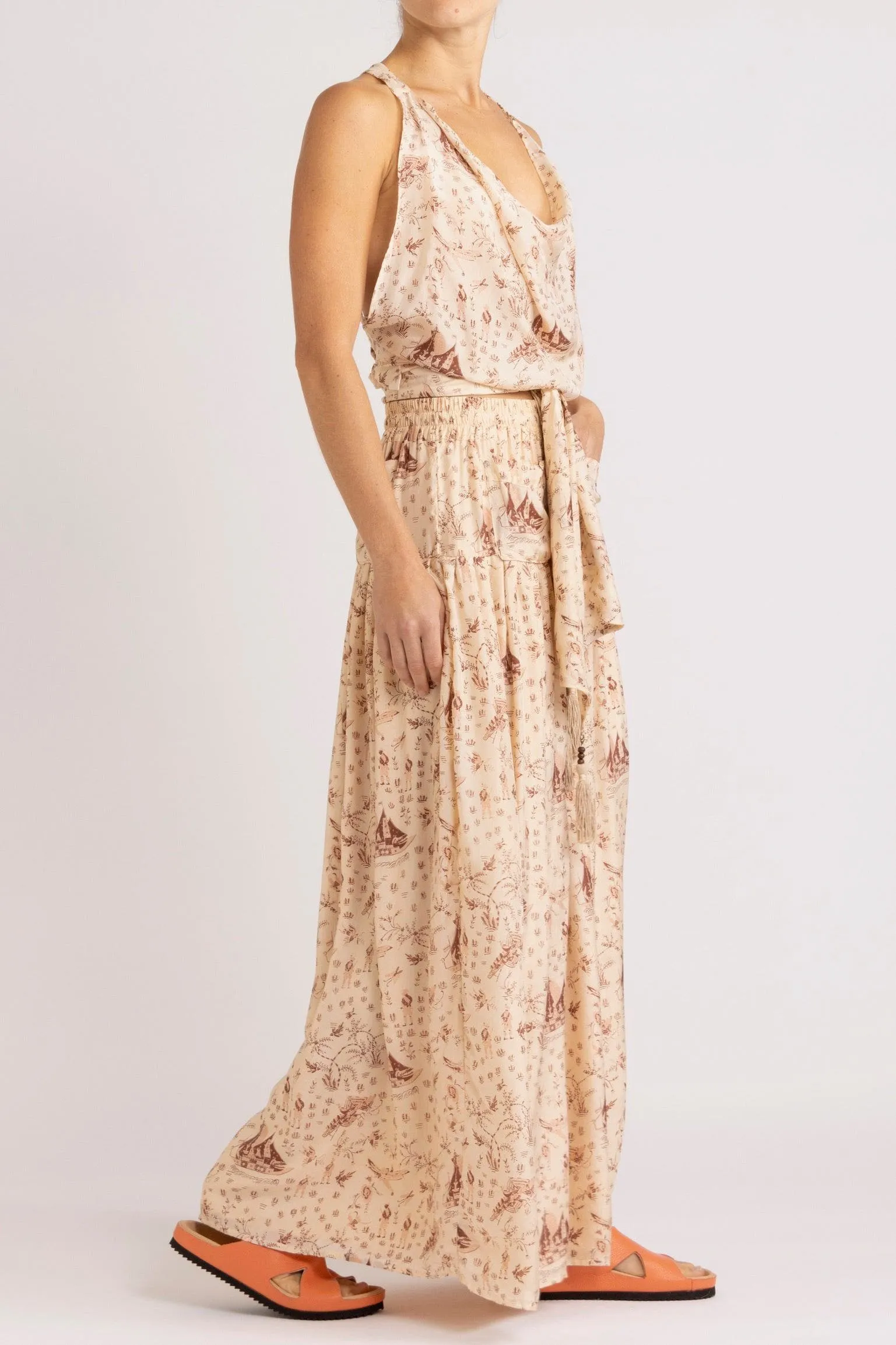 Sinclair Silk Habotai Tie Top