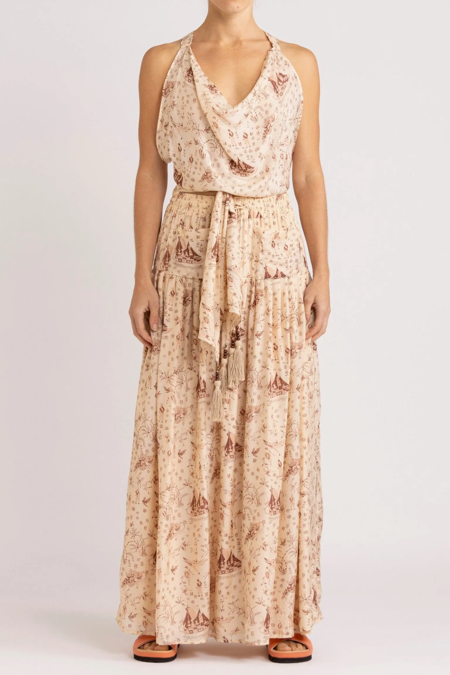 Sinclair Silk Habotai Tie Top
