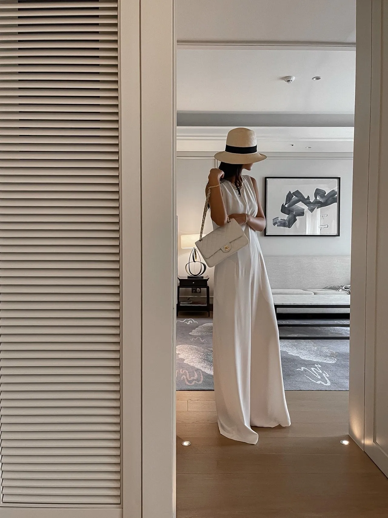 SLEEVELESS WIDE MAXI JUMPSUIT