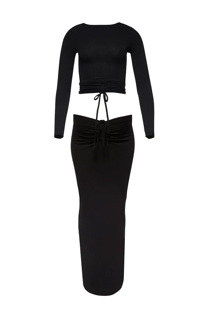 Soft Rib Maxi Skirt