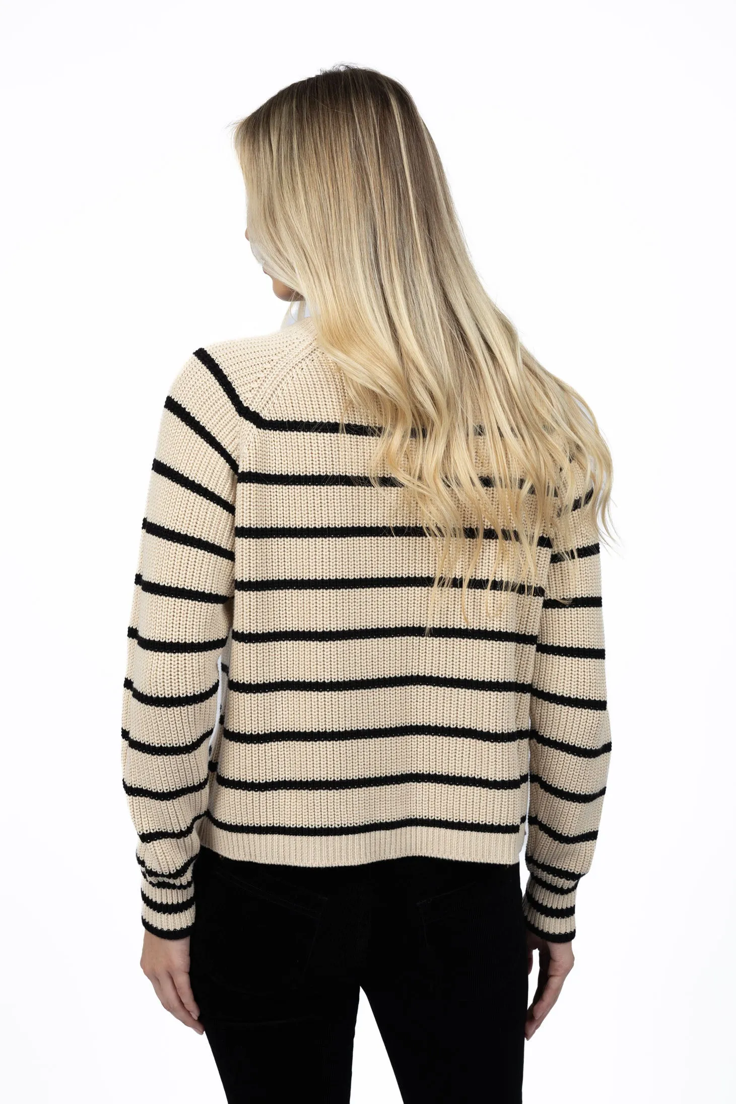Sorrento Striped Jumper - Stone/Black
