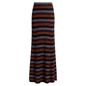 Sprayed Merino Rib Maxi Skirt