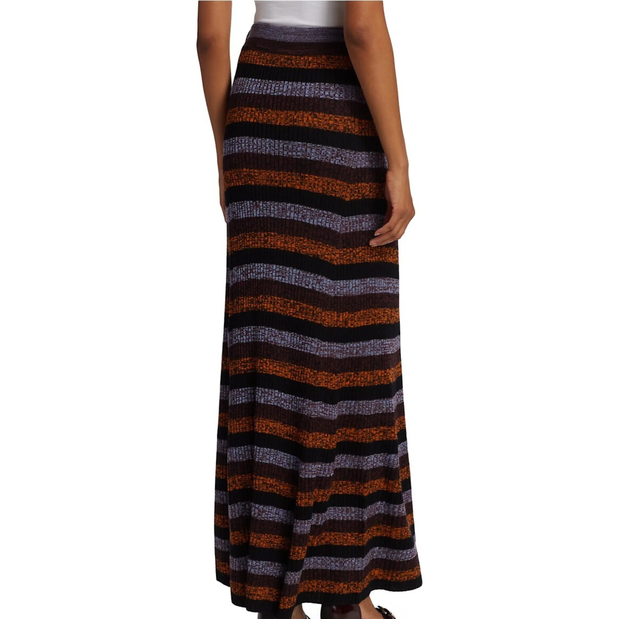 Sprayed Merino Rib Maxi Skirt