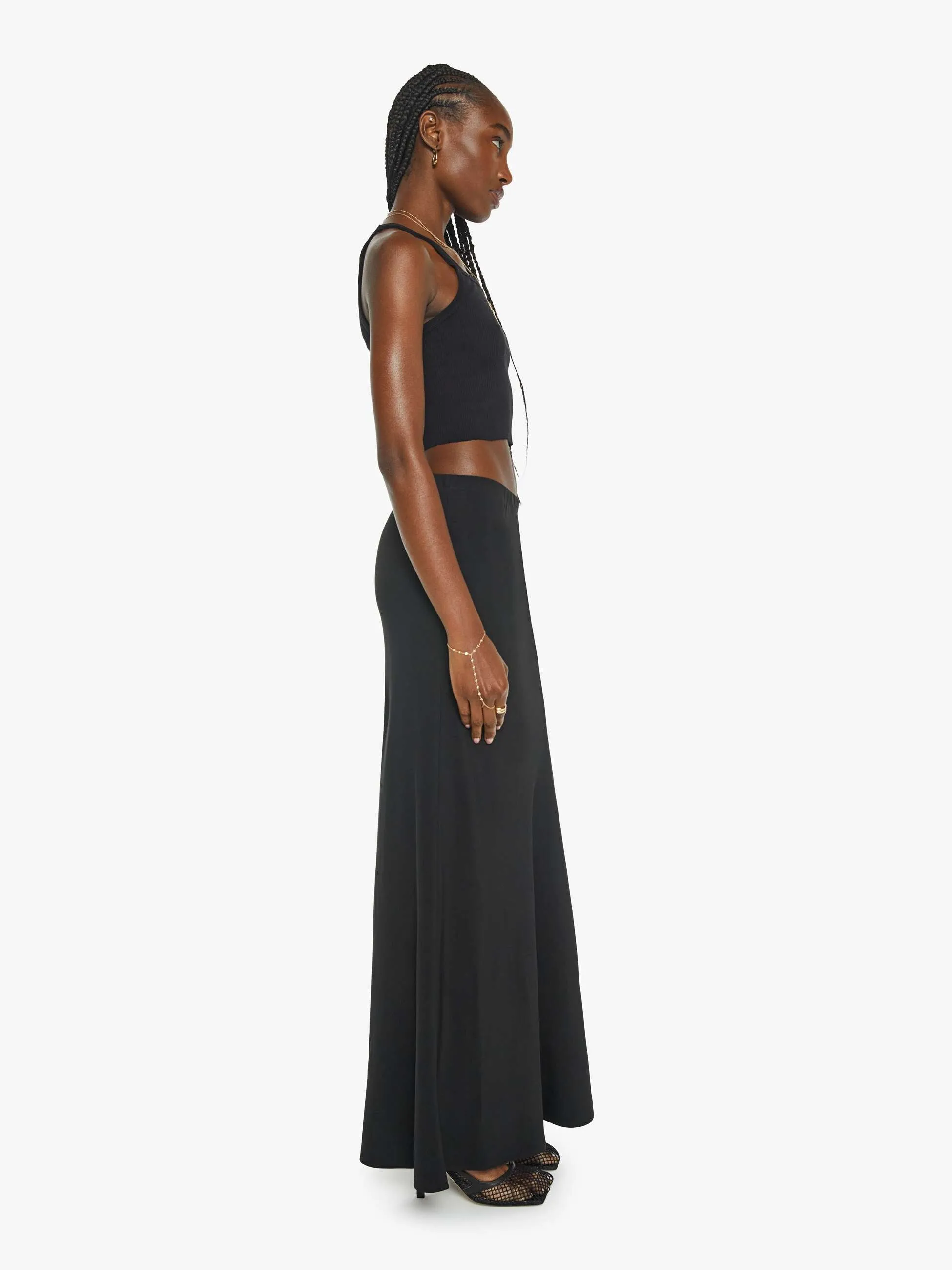 SPRWMN Bias Cut Maxi Skirt - Black