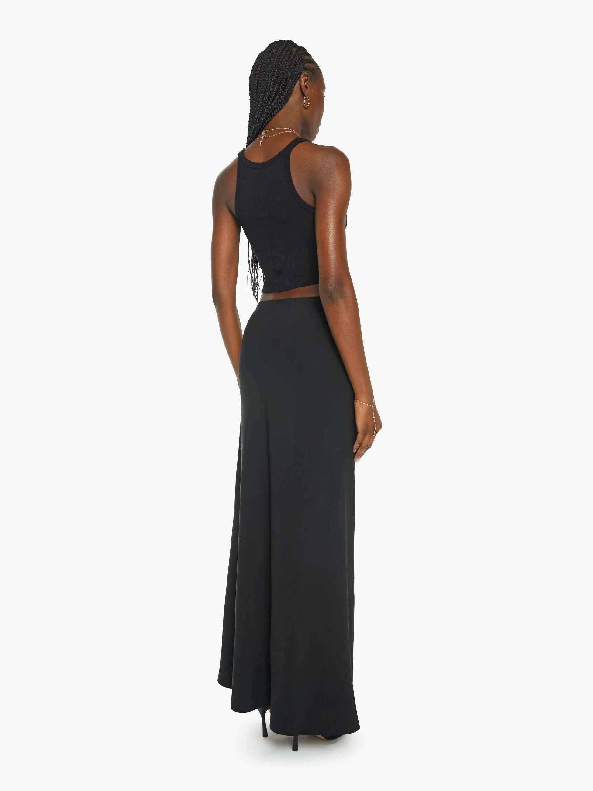 SPRWMN Bias Cut Maxi Skirt - Black