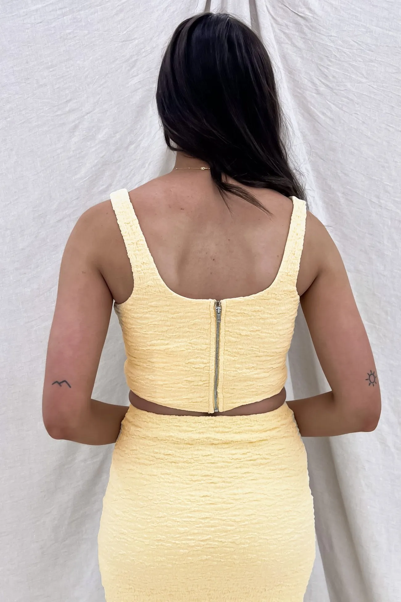 Stassie Corset Top Yellow