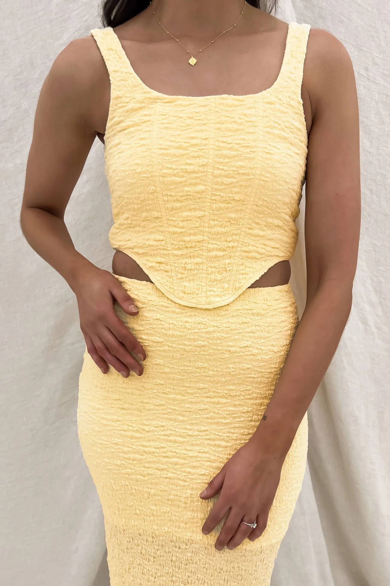 Stassie Corset Top Yellow