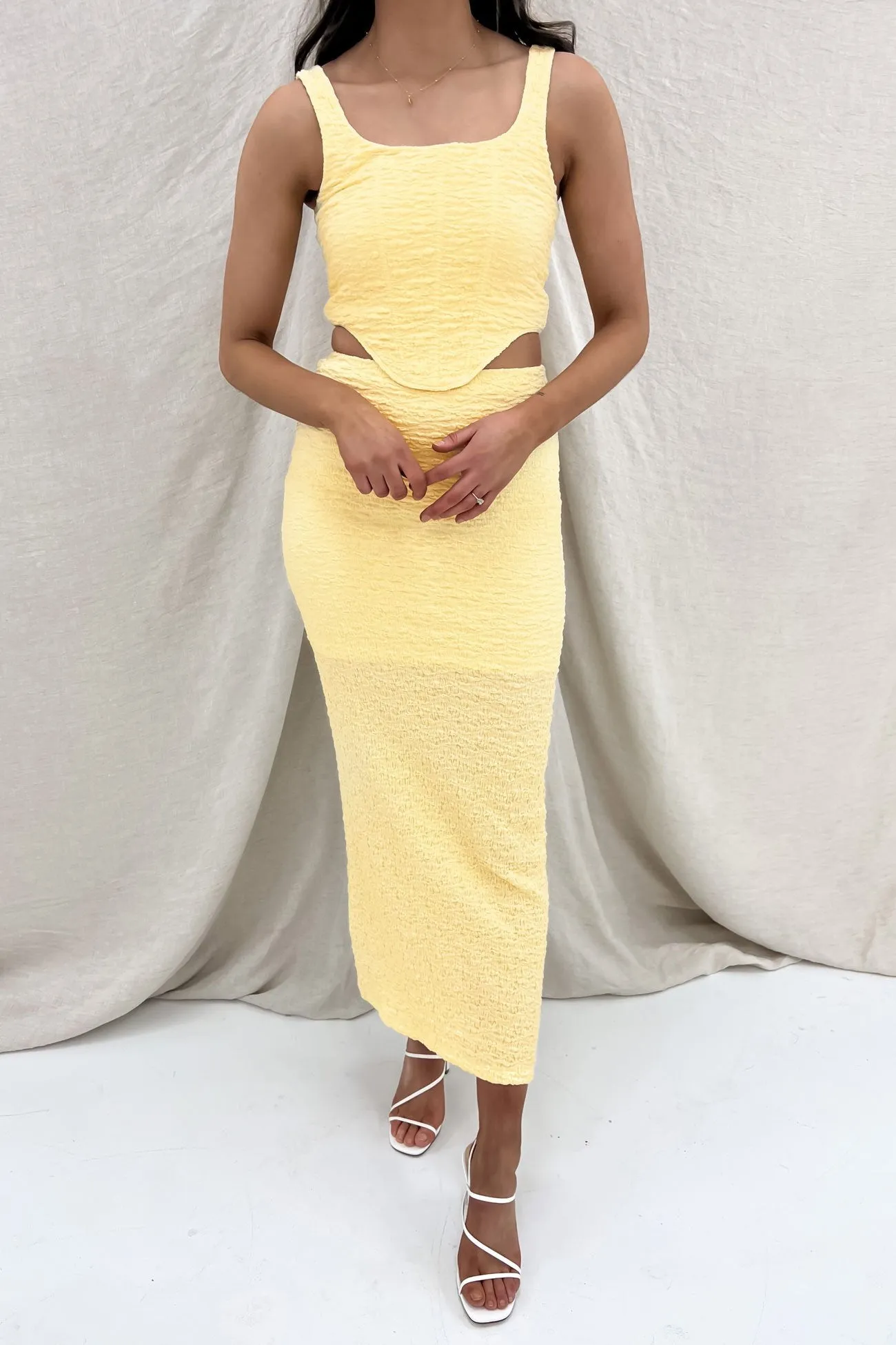 Stassie Corset Top Yellow