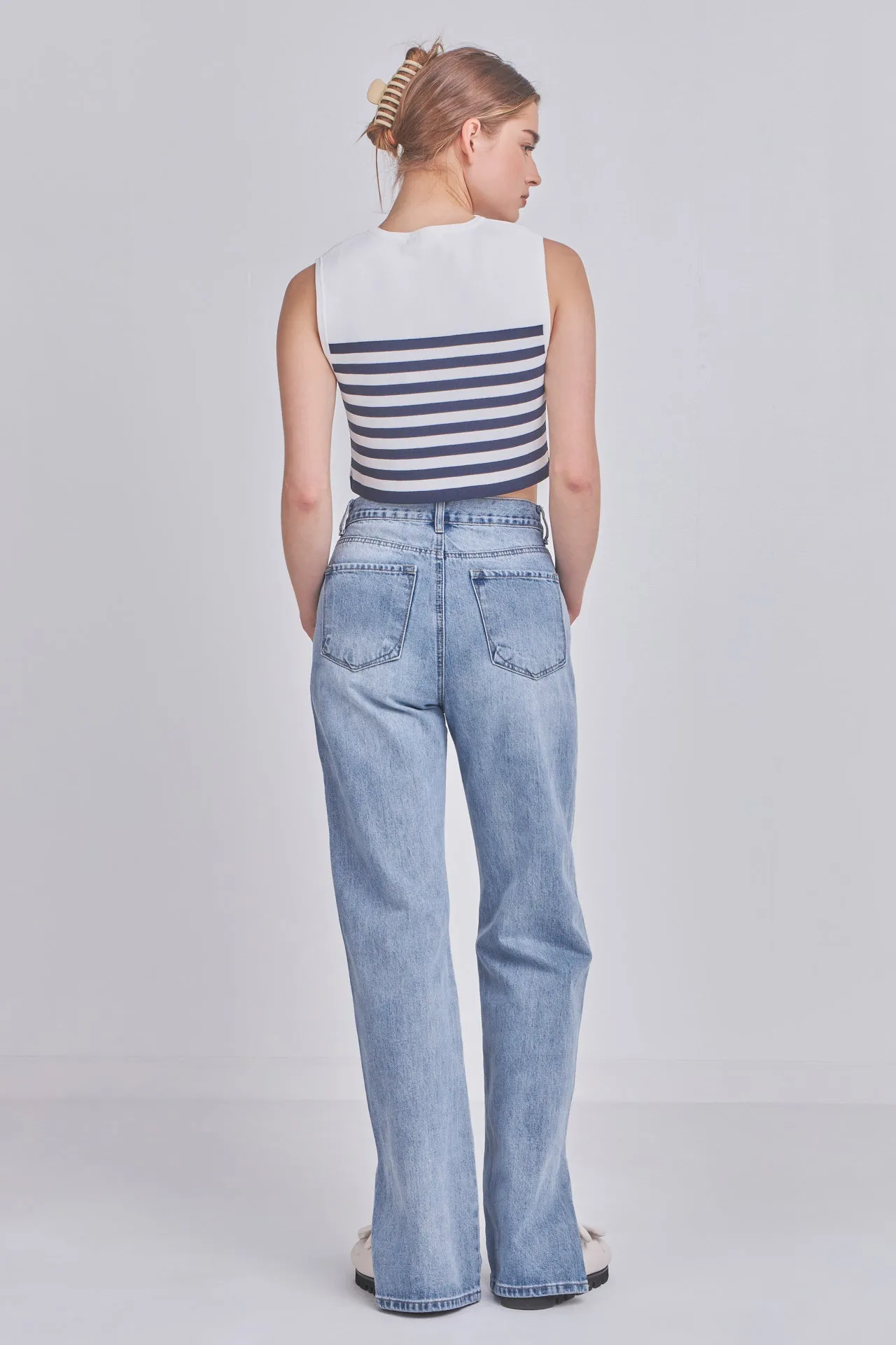 Striped Knit Top