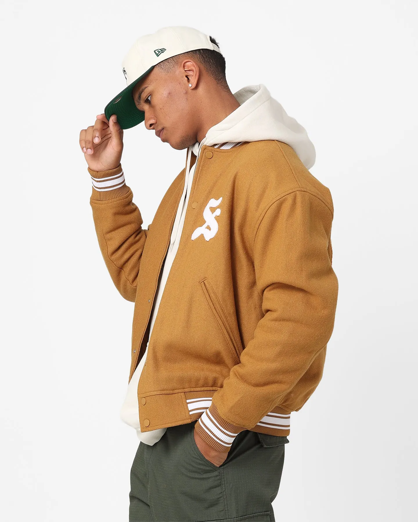 Stussy Varsity Jacket Khaki