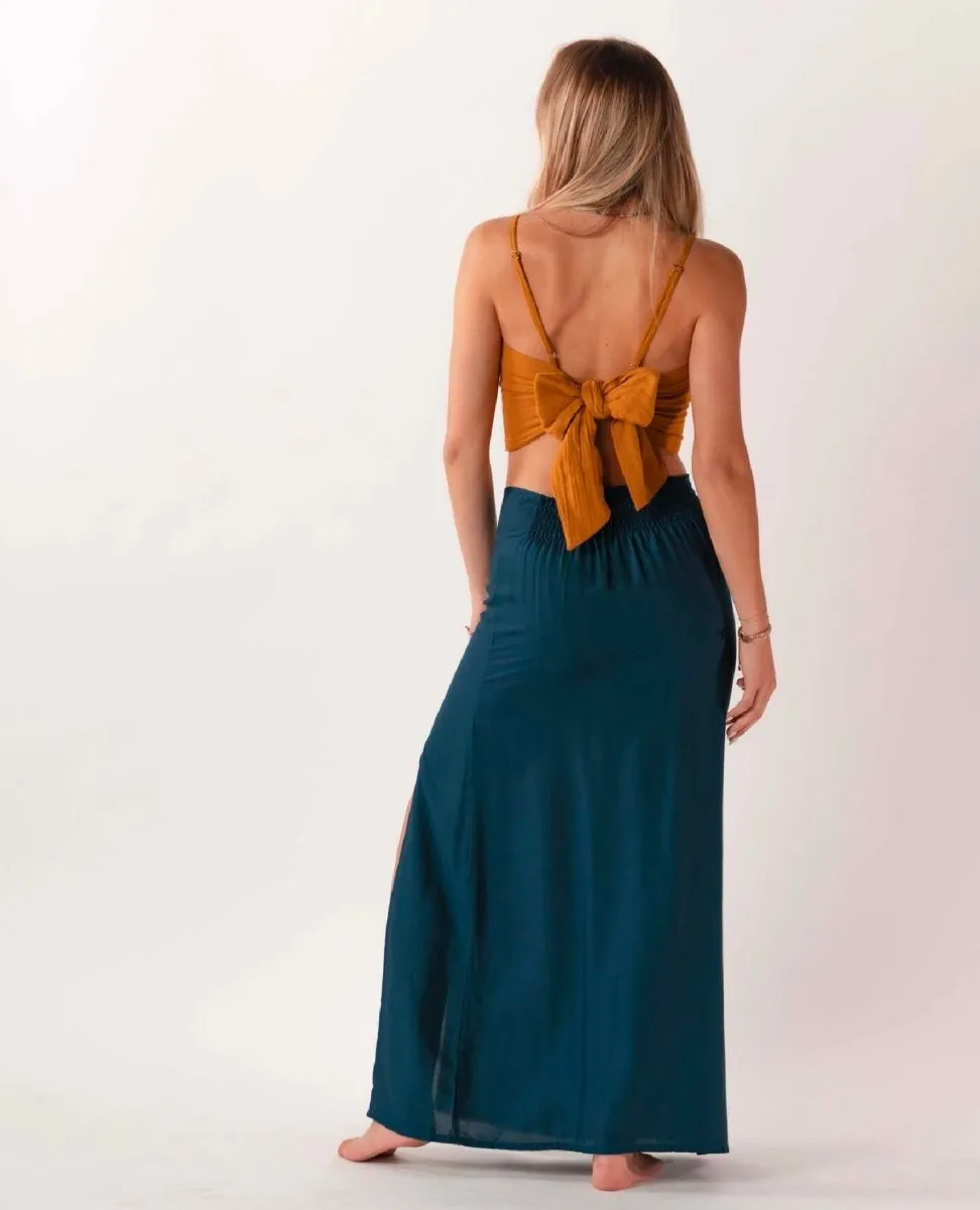 Teal Maxi Skirt
