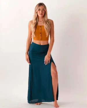 Teal Maxi Skirt