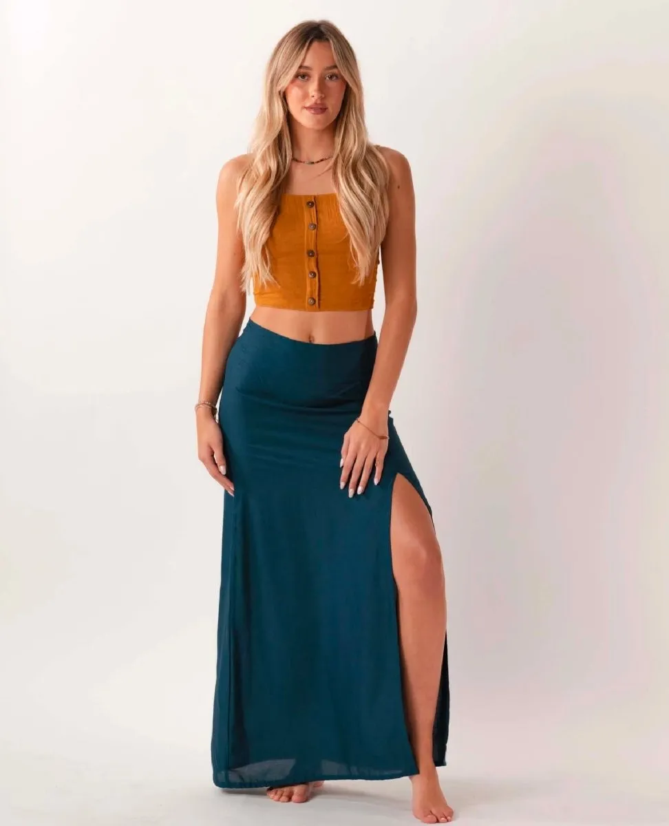 Teal Maxi Skirt