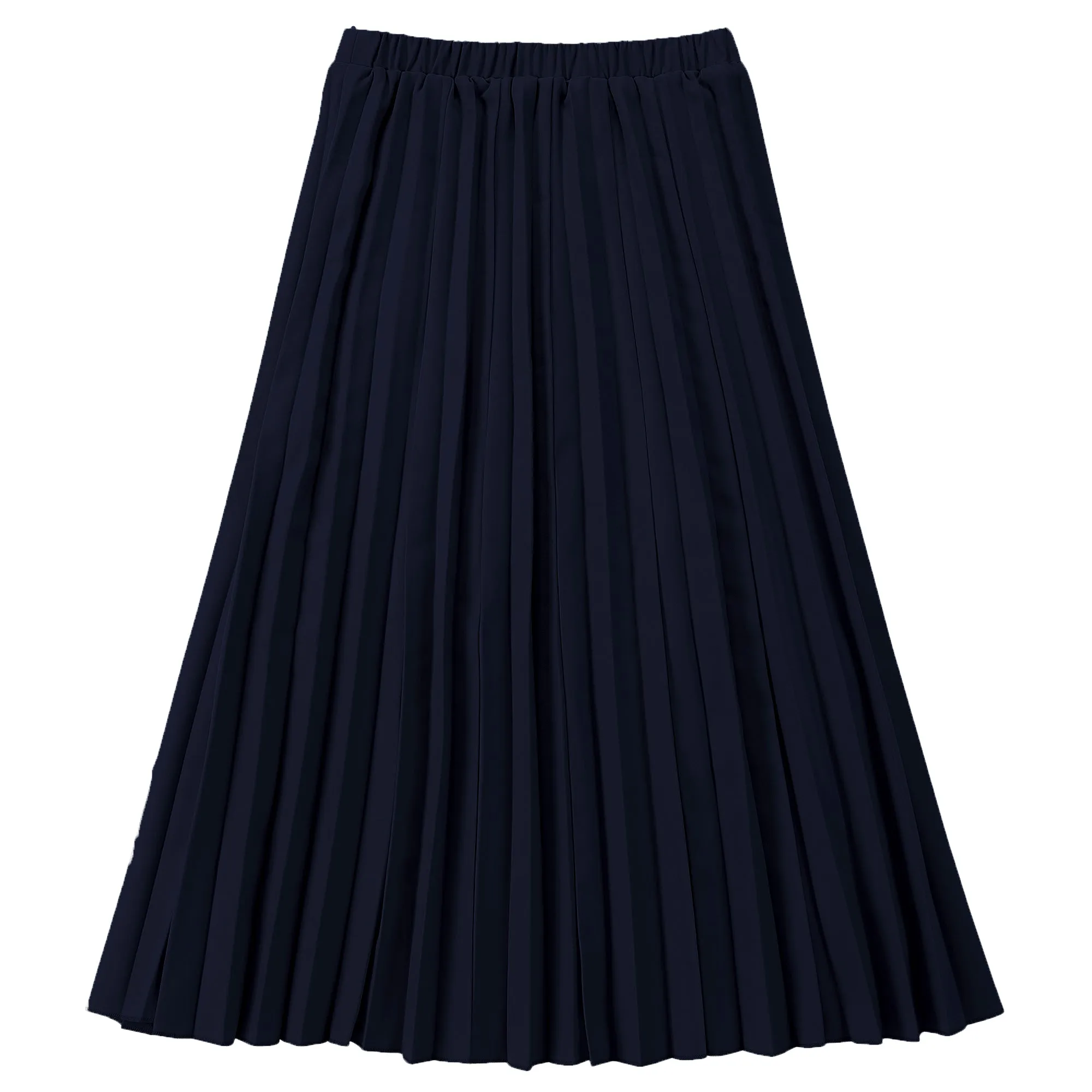 Teens Navy Maxi Sunburst Pleat Skirt