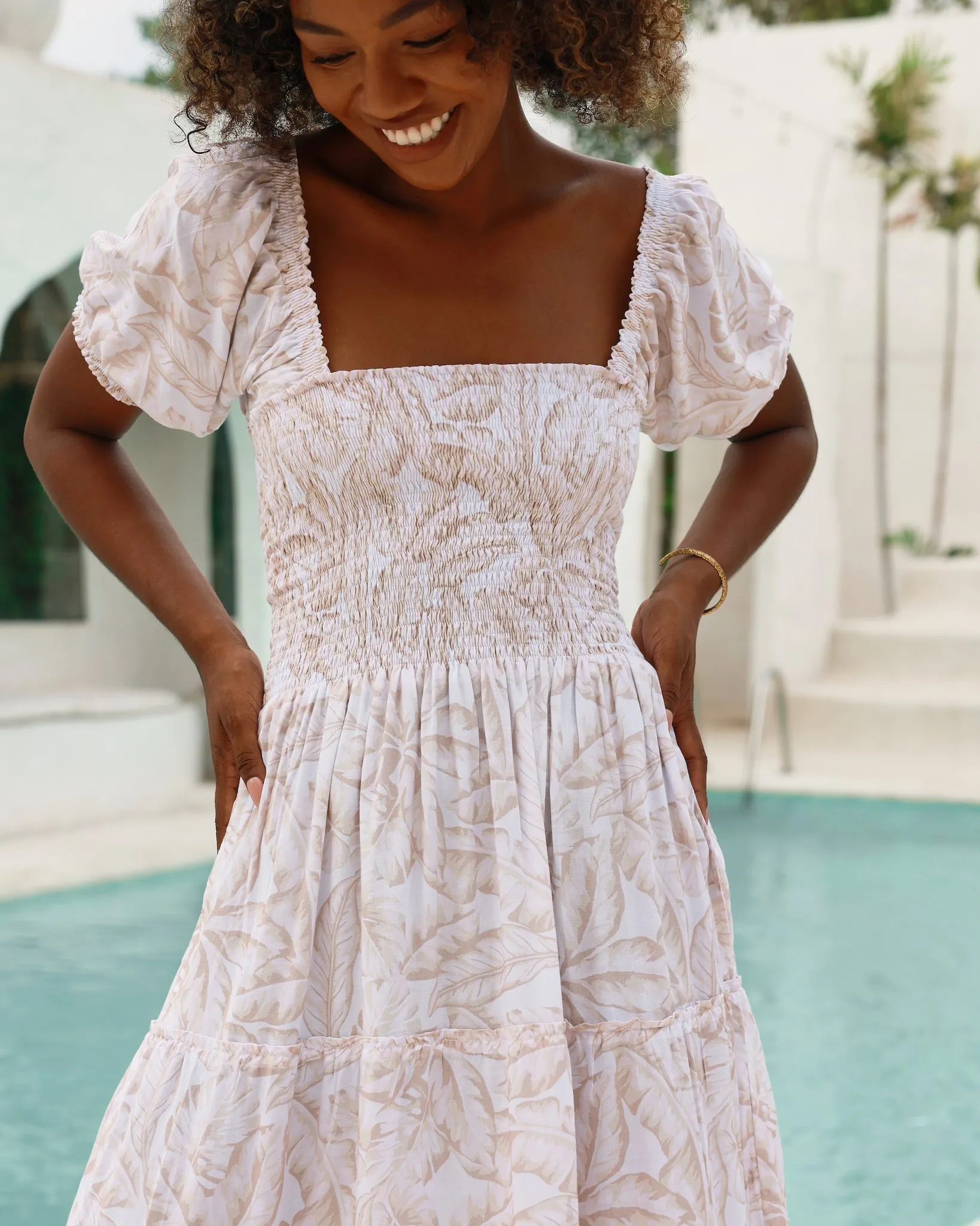 The Grenada - Bamboo Smocked Maxi Dress