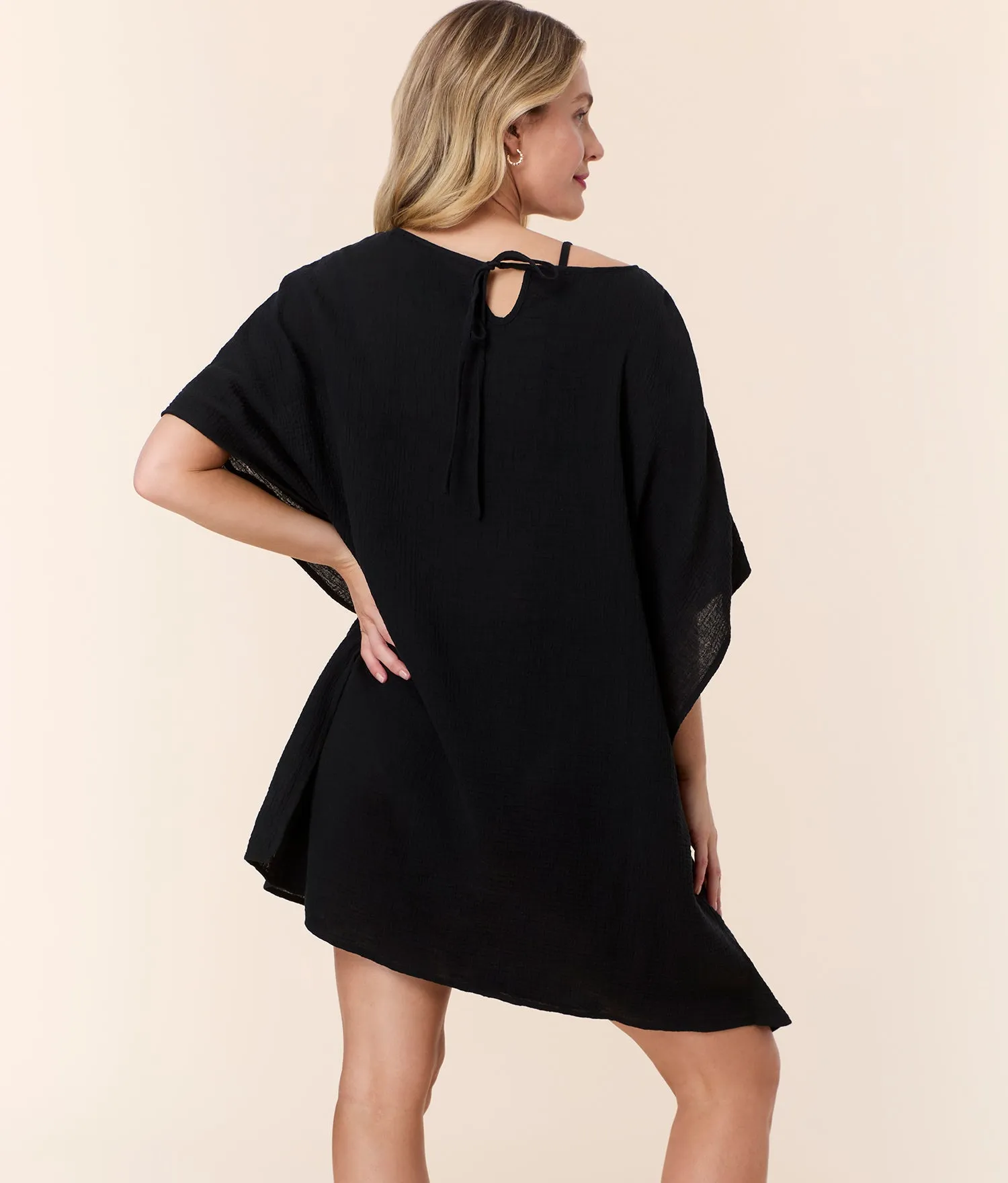 The Magdalena Kaftan - Cotton Gauze - Black