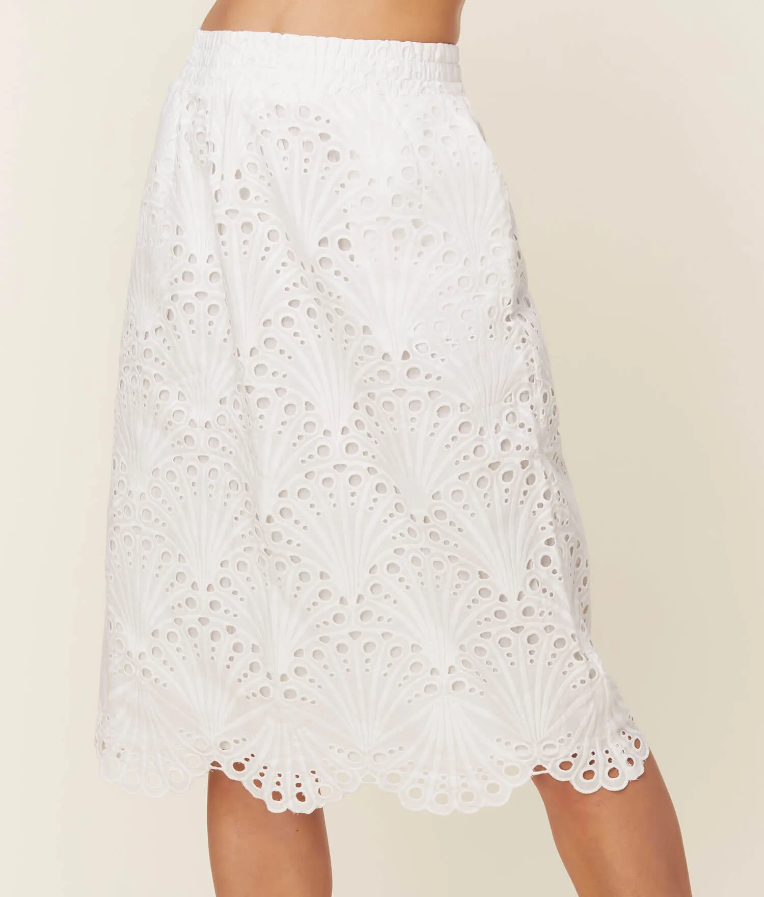 The Mona Skirt - Eyelet - White