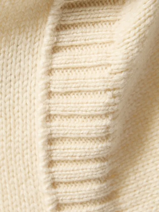 The Row   Dria asymmetric cashmere blend knit top 