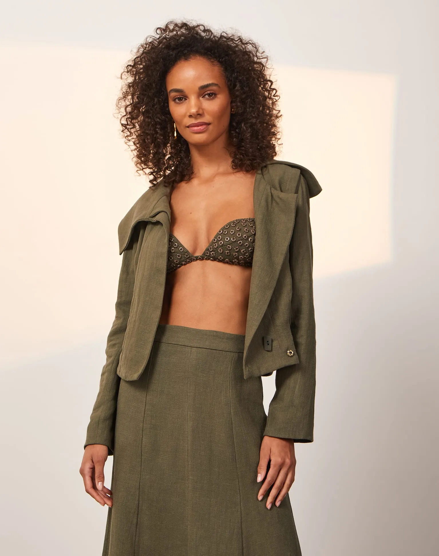 Tiana Long Skirt - Evergreen