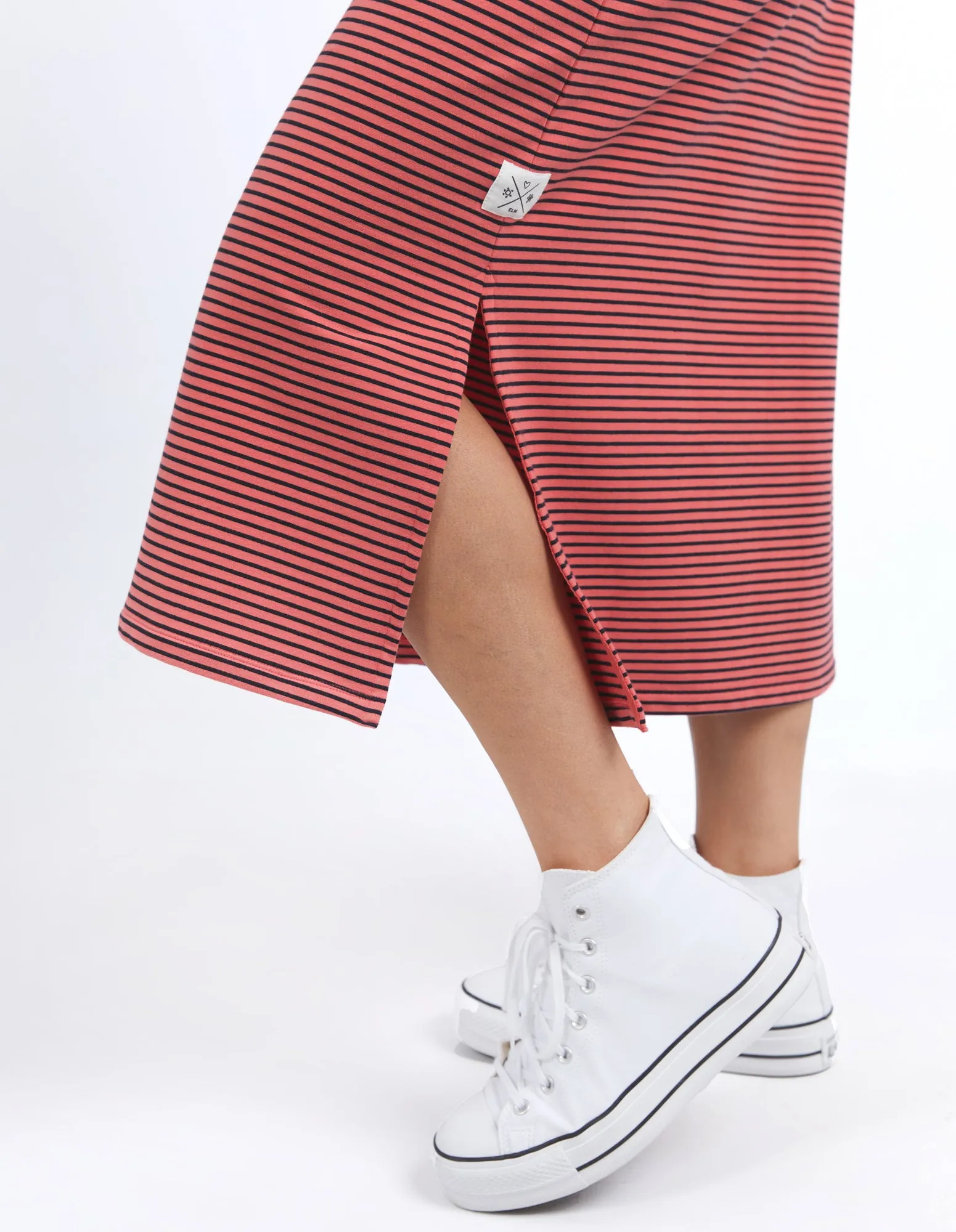 Travel Skirt Watermelon/Navy Stripe