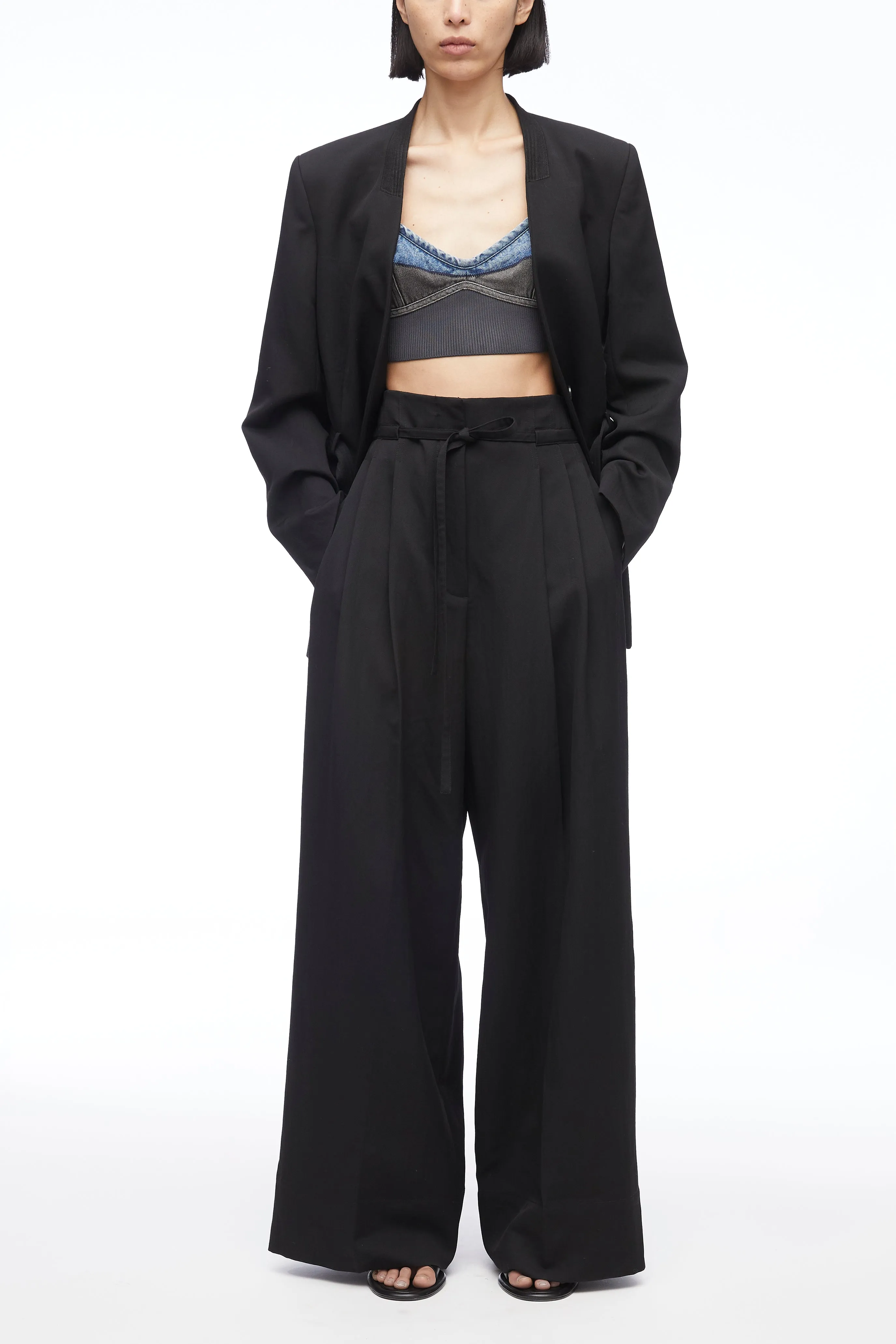 Two-Toned Denim Bra Top