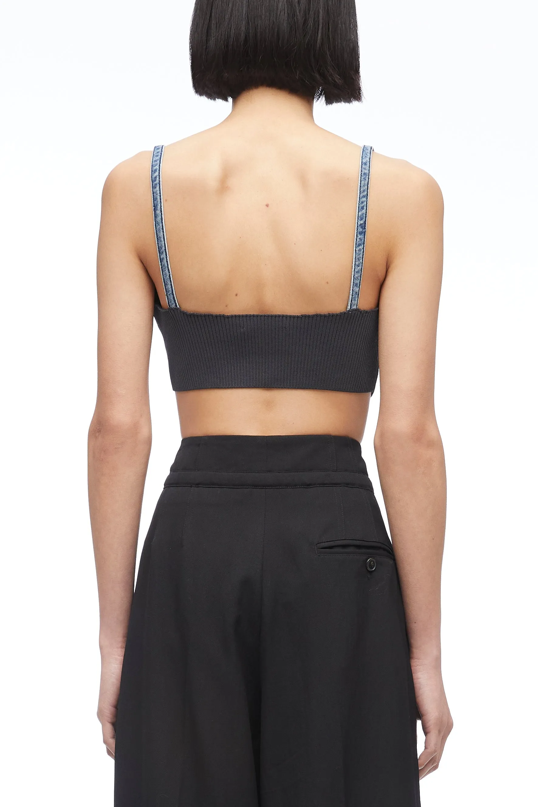 Two-Toned Denim Bra Top