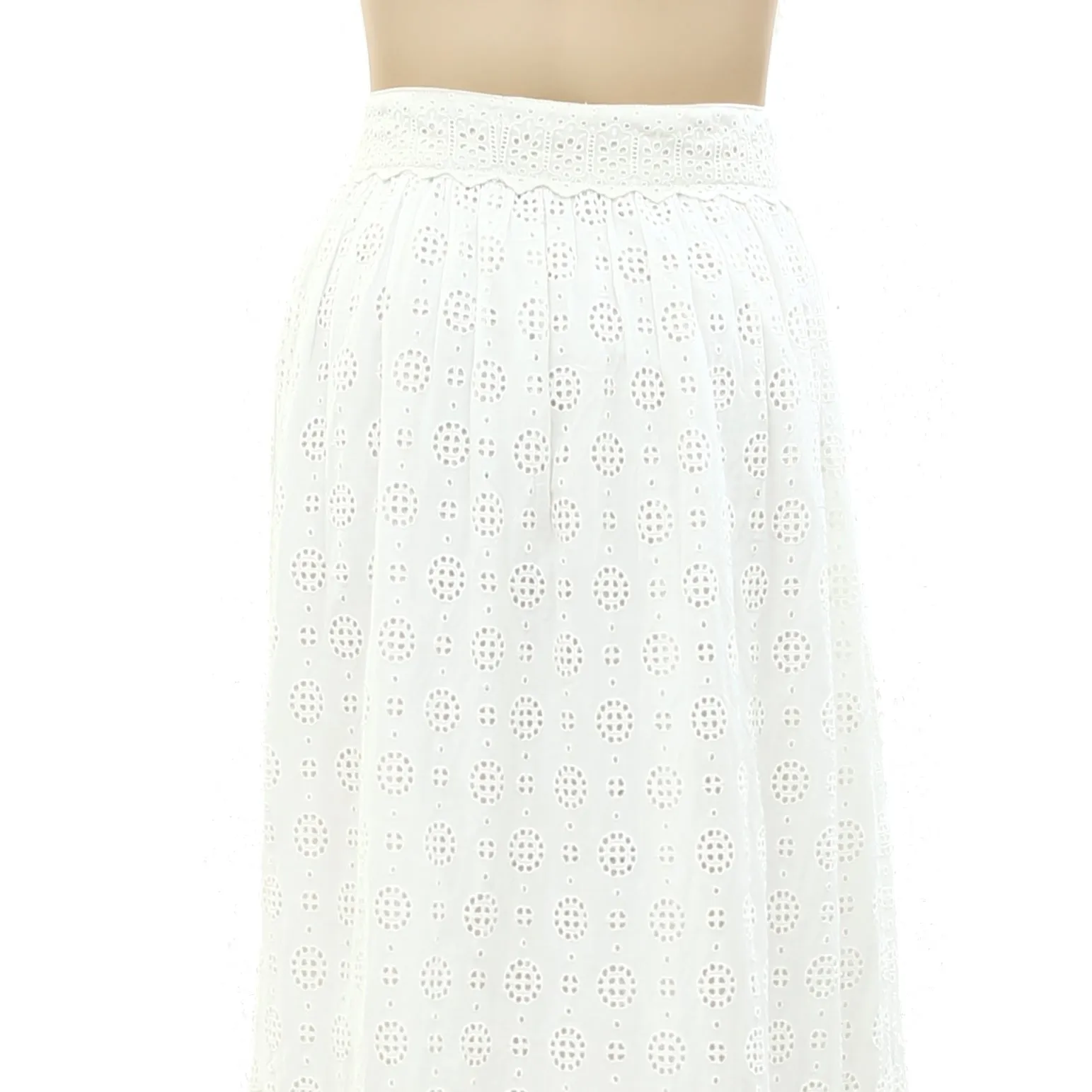 Ulla Johnson Eyelet Embroidered Maxi Long Skirt