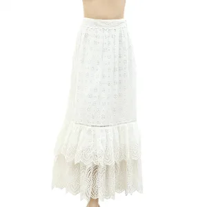 Ulla Johnson Eyelet Embroidered Maxi Long Skirt