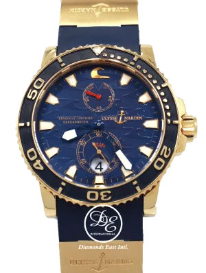 Ulysse Nardin Maxi Marine Blue Surf LIMITED EDITION 266-36LE 18k Rose Gold BOX/PAPER