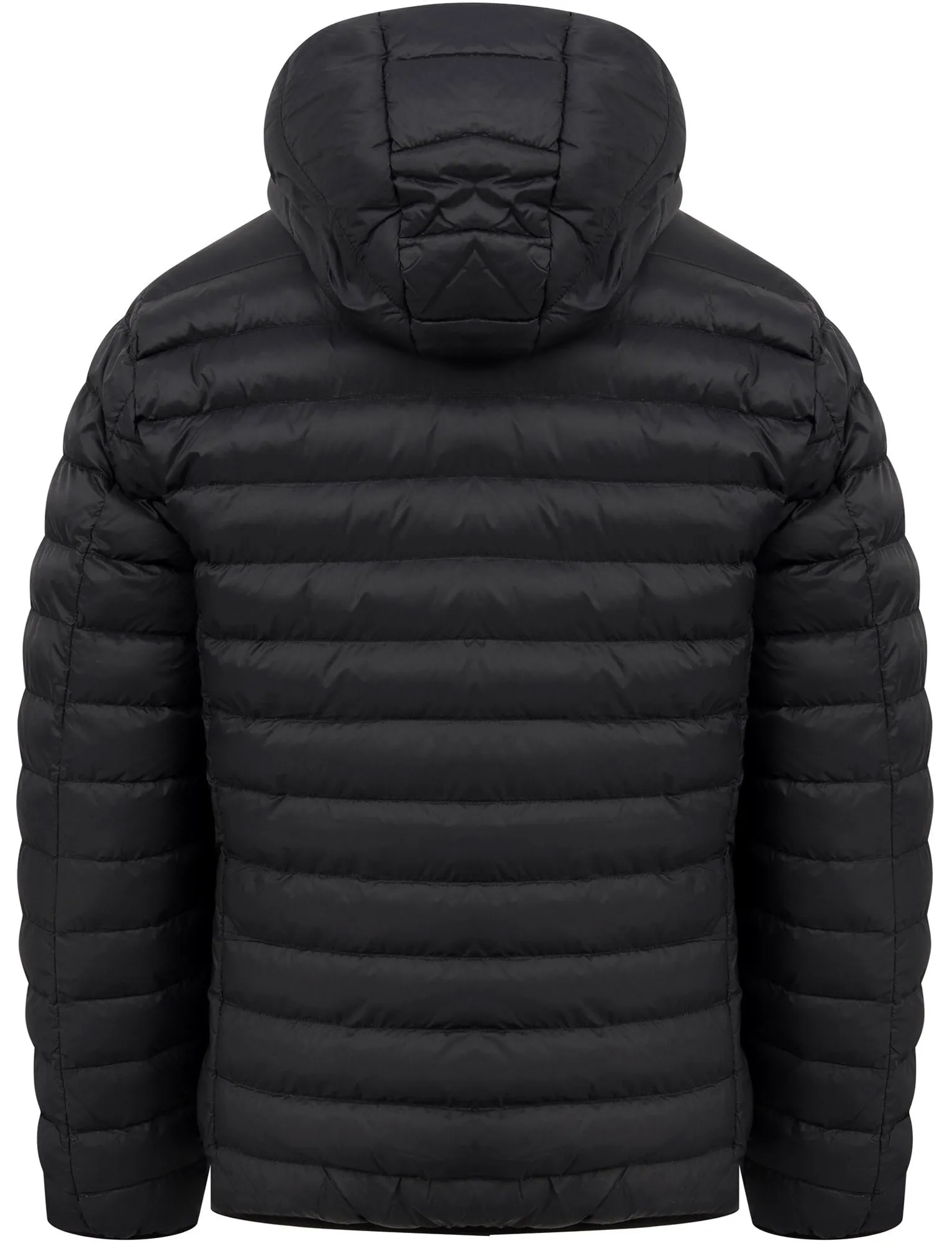 Vizzini Quilted Puffer Jacket with Hood in Jet Black - Tokyo Laundry