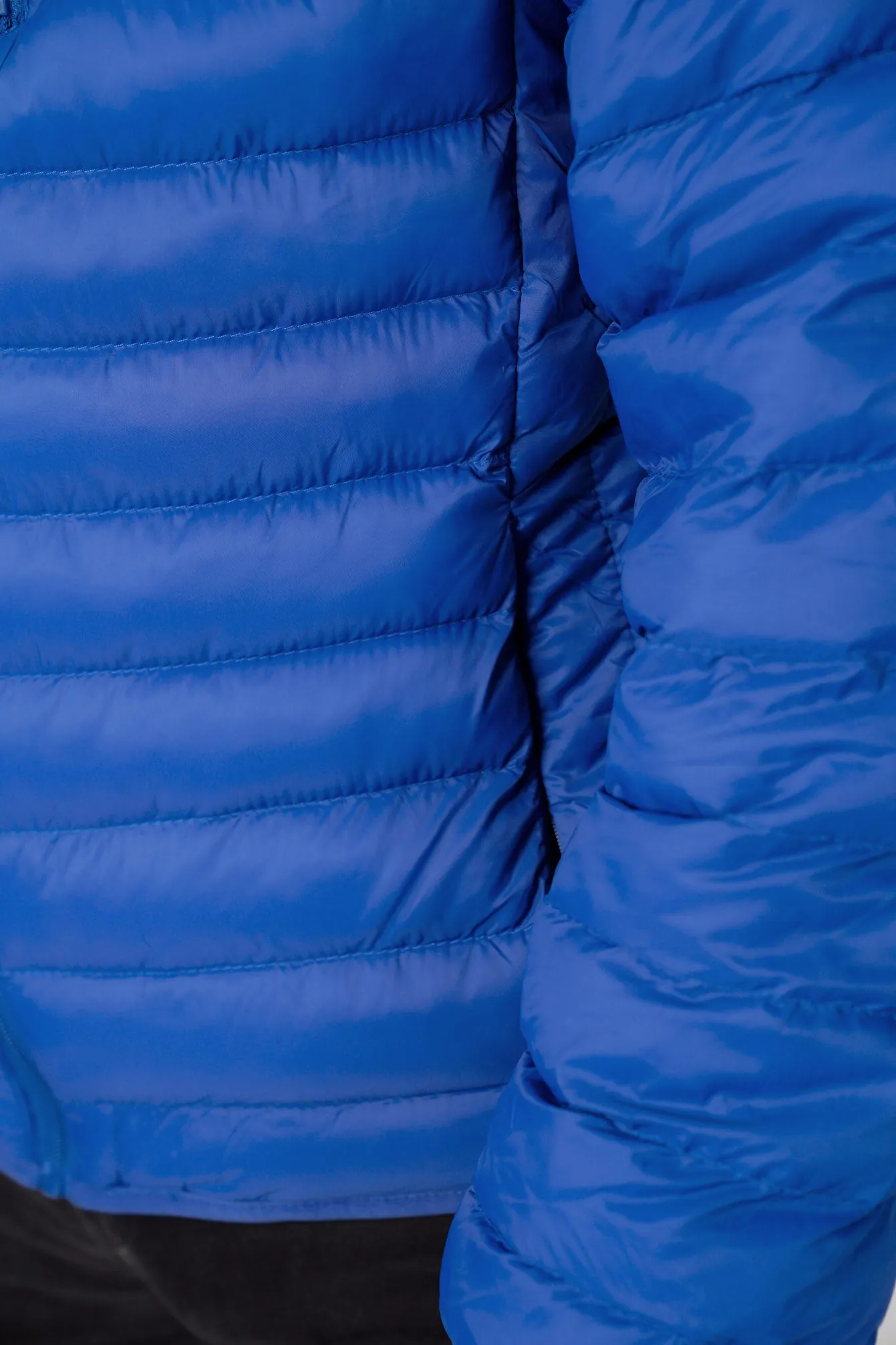 Vizzini Quilted Puffer Jacket with Hood in Sodalite Blue - Tokyo Laundry