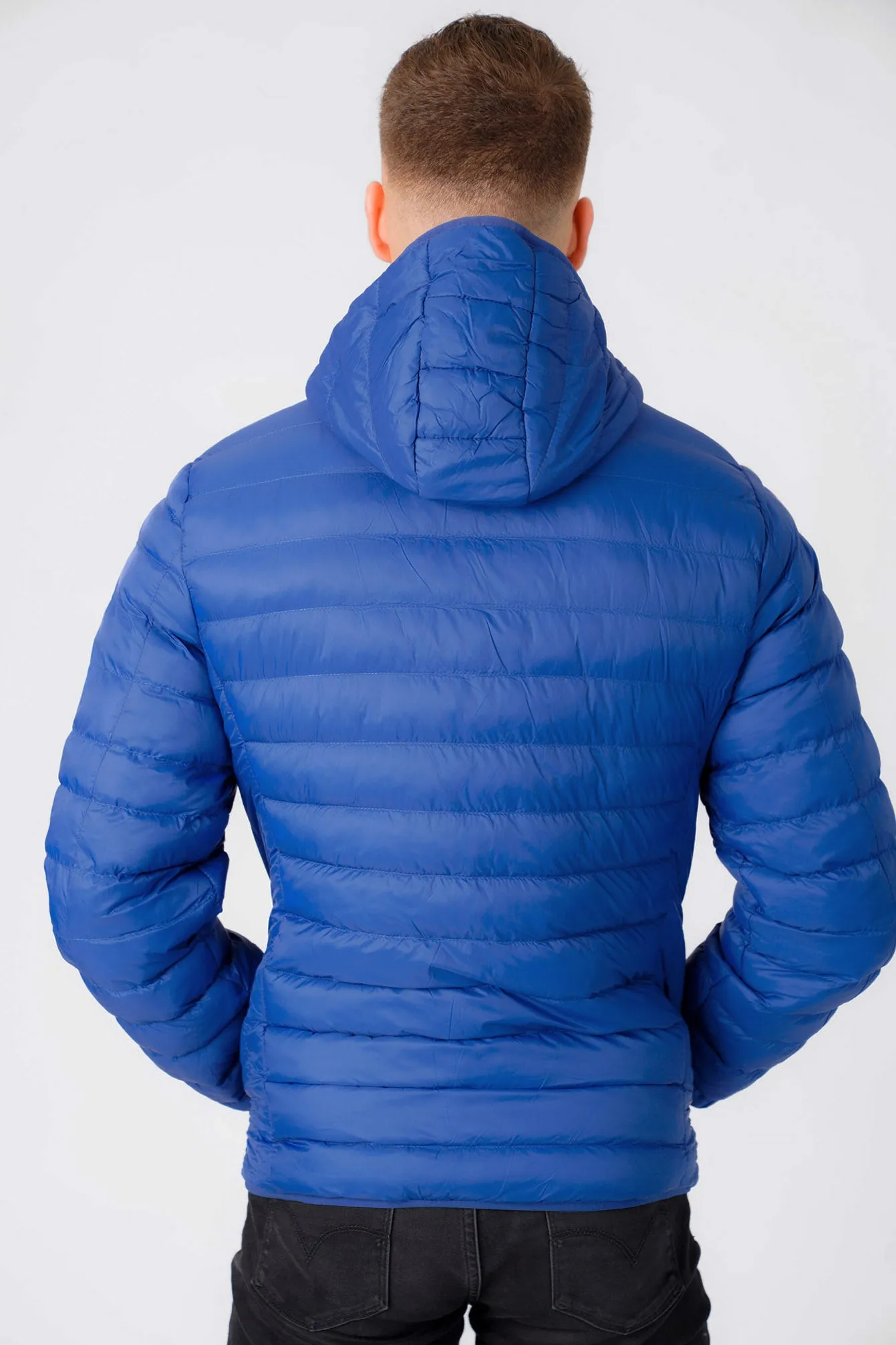 Vizzini Quilted Puffer Jacket with Hood in Sodalite Blue - Tokyo Laundry