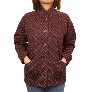 Waffle Quilted Sung Jacket, Red