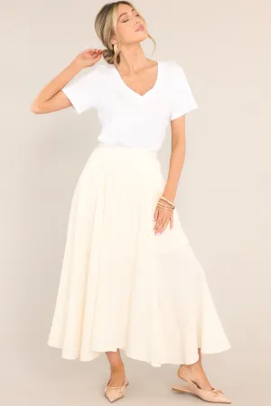 What Makes Life Great Ivory Maxi Skirt