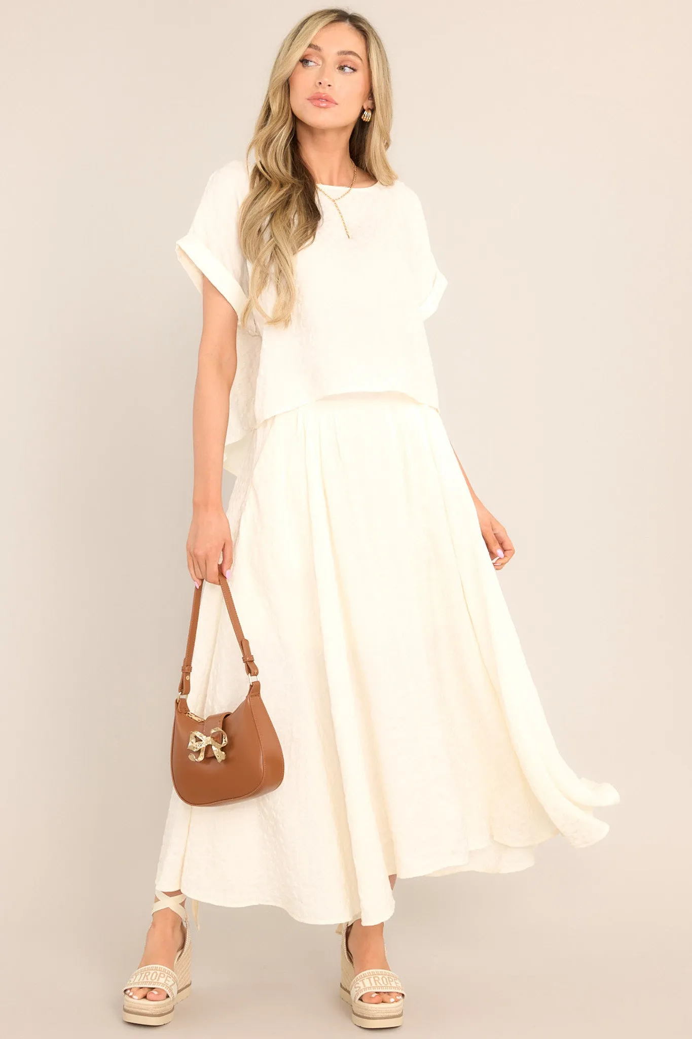 What Makes Life Great Ivory Maxi Skirt