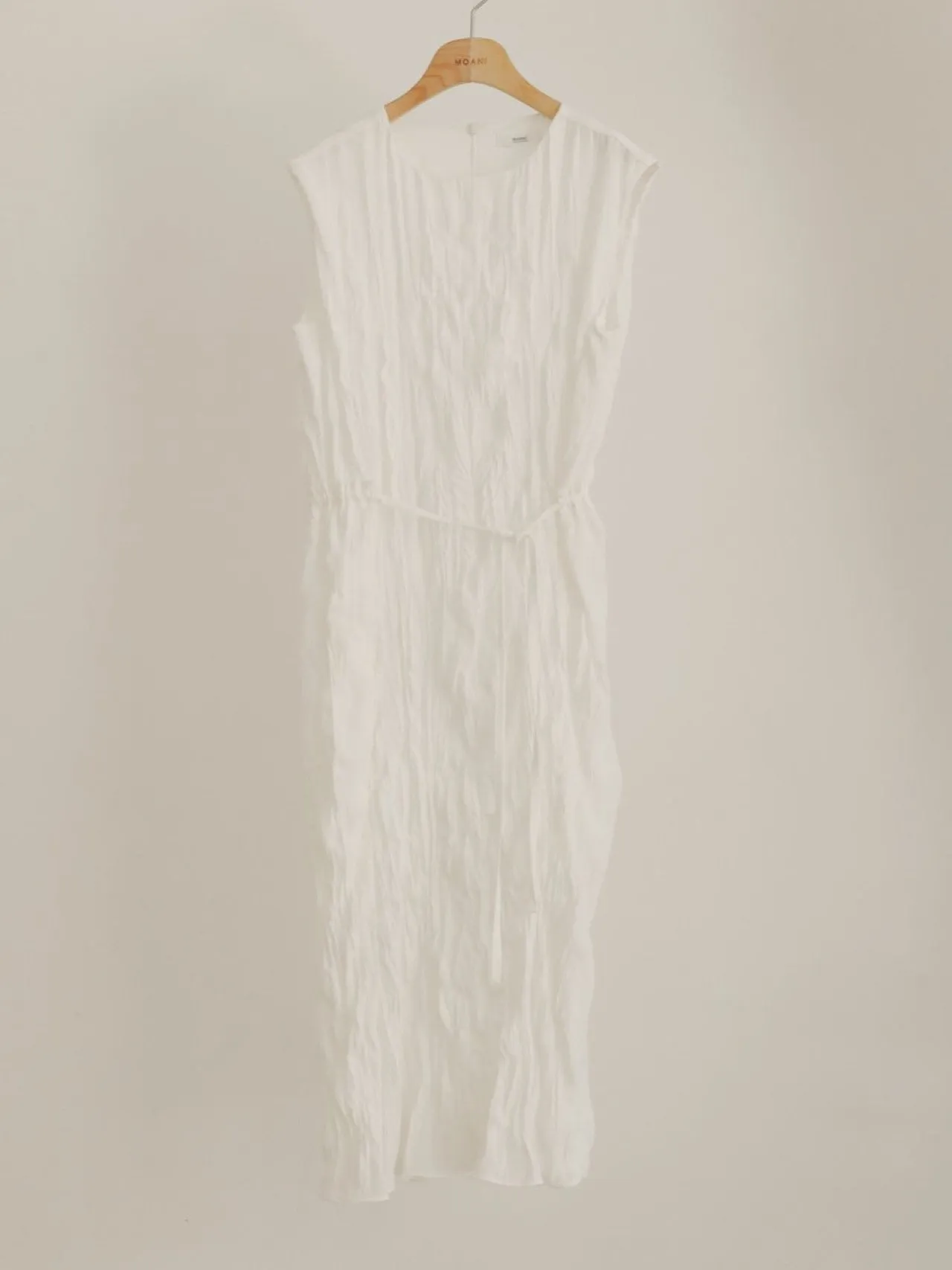 WRINKLE SLEEVELESS MAXI DRESS