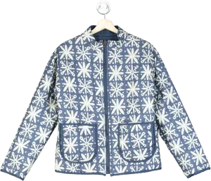 WYSE LONDON Blue Piper Reversible Quilted Jacket UK 8